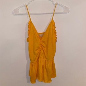 UO Yellow Ruched Tank